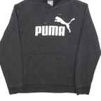 PUMA Mens Black Pullover Hoodie S Cotton Blend Casual Sportswear