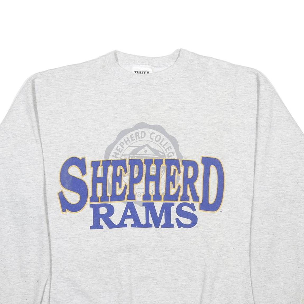 TULTEX Mens Grey Shepherd Rams Crew Neck M College Logo Sweatshirt Pullover