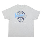 PORT & COMPANY Mens Grey Vikings Football Graphic T-Shirt XL Crew Neck Short