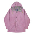 WOOLRICH Womens Pink Cotton Blend Outdoor Jacket M Hooded Zip Plain Casual