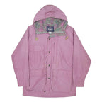 WOOLRICH Womens Pink Cotton Blend Outdoor Jacket M Hooded Zip Plain Casual
