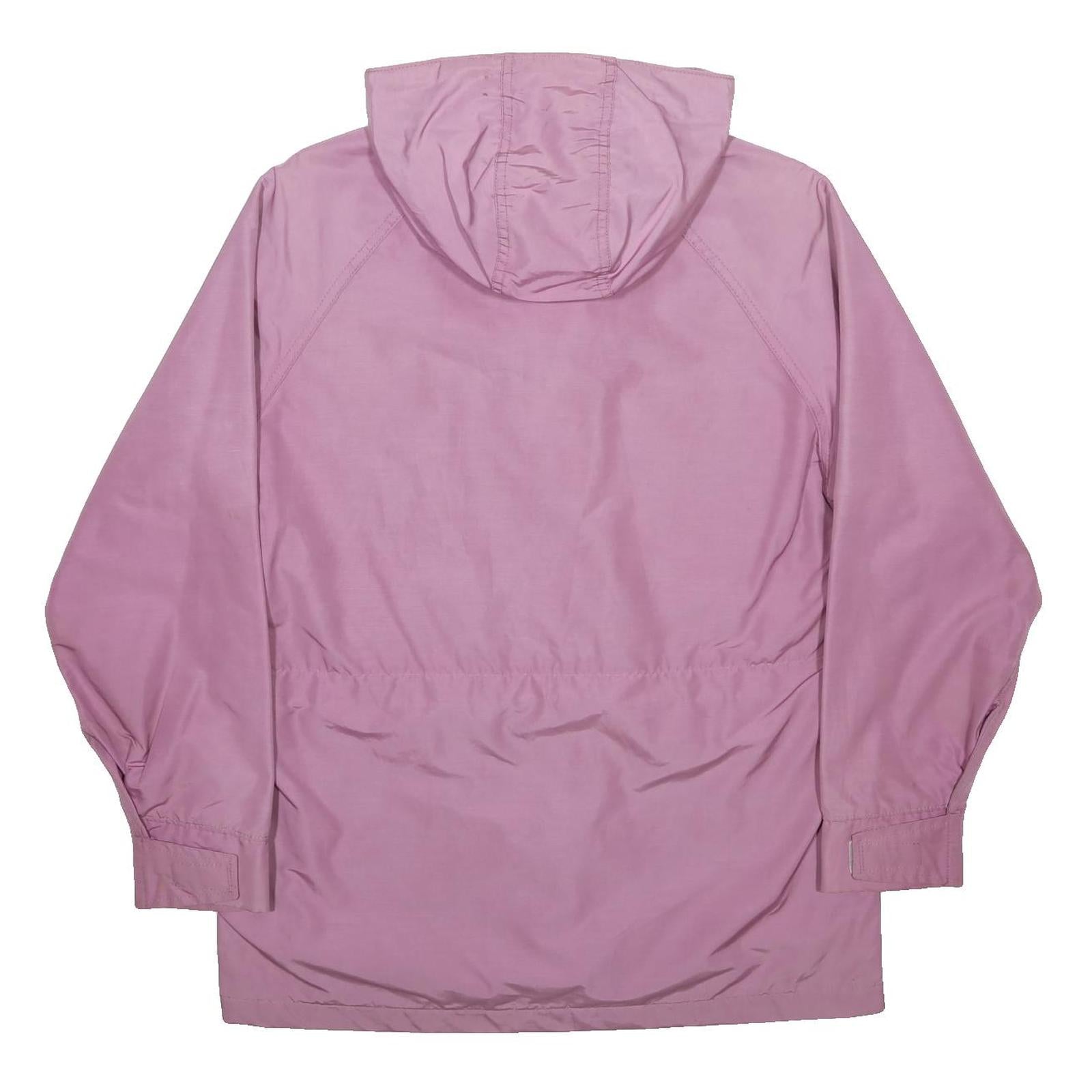 WOOLRICH Womens Pink Cotton Blend Outdoor Jacket M Hooded Zip Plain Casual