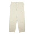 POLO RALPH LAUREN Womens Cotton Blend Beige Relaxed Straight Trousers W32 L31