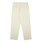POLO RALPH LAUREN Womens Cotton Blend Beige Relaxed Straight Trousers W32 L31