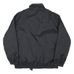 Womens Black Plain Button Jacket L Polyester Blend Regular Fit Casual Outerwear