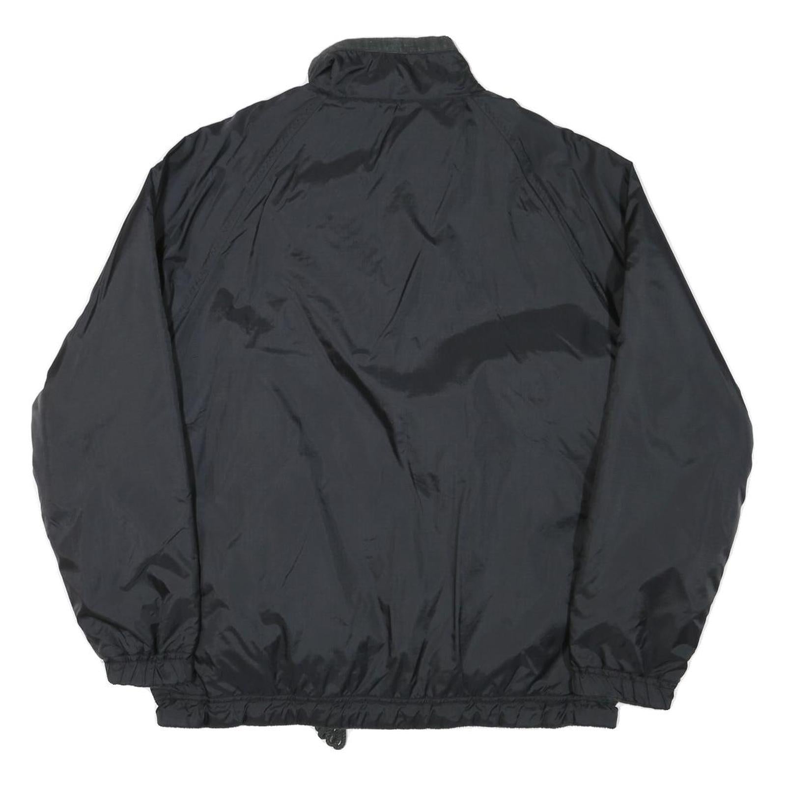 Womens Black Plain Button Jacket L Polyester Blend Regular Fit Casual Outerwear