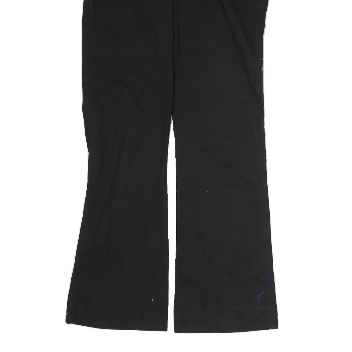 DICKIES Womens Regular Fit Black Cotton Blend Trousers W34 L34 Straight Zip