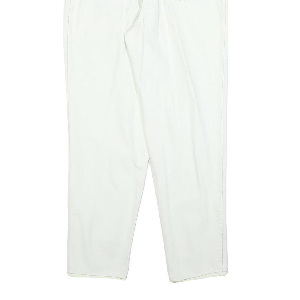 BASIC Womens Regular Fit White Cotton Blend Denim Jeans W26 L28 Classic Zip