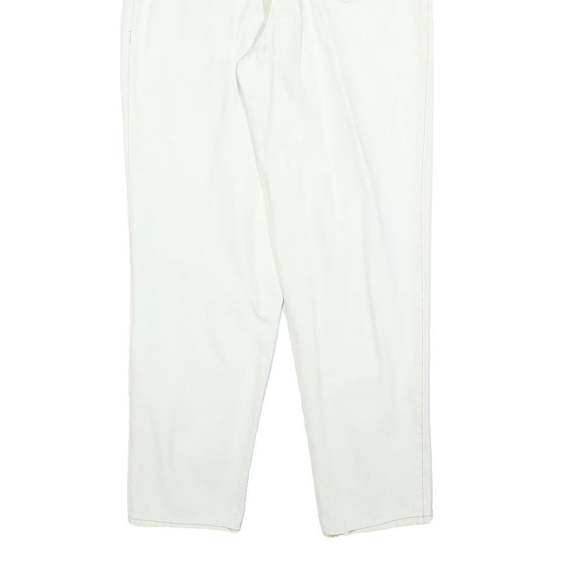 BASIC Womens Regular Fit White Cotton Blend Denim Jeans W26 L28 Classic Zip