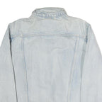 LEVI'S Mens Blue Denim Jacket S Cotton Zip Plain Lightweight Casual