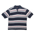 PAUL & SHARK Mens Navy Blue & Grey Striped Short Sleeve Polo Shirt S Cotton
