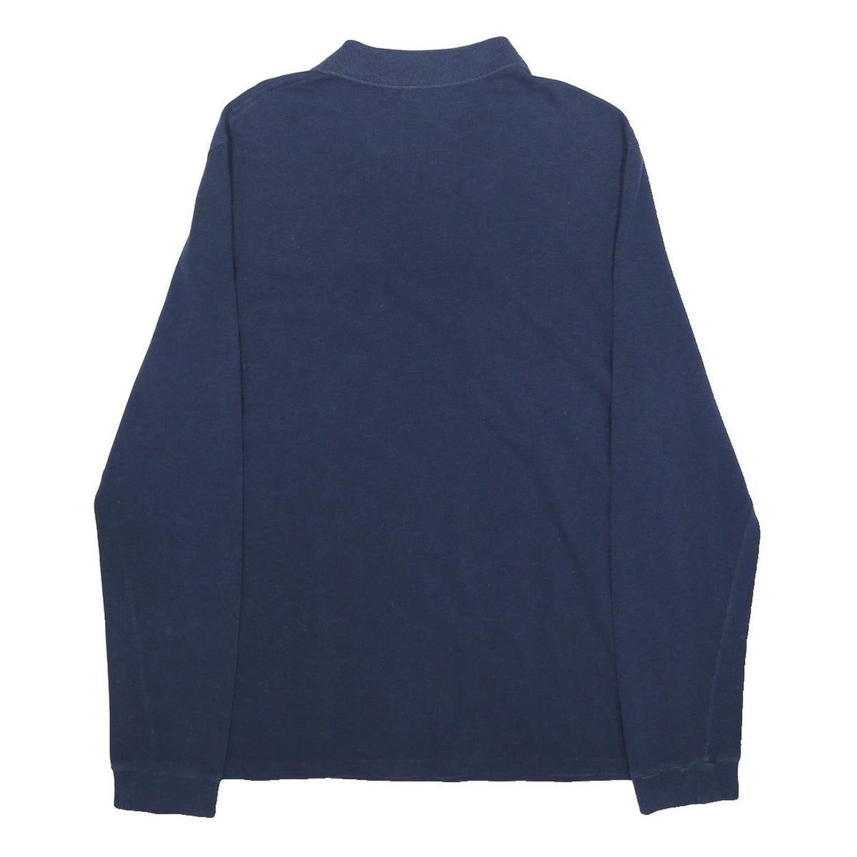 LACOSTE Mens Blue Long Sleeve Plain XL Classic Cotton Polo Shirt