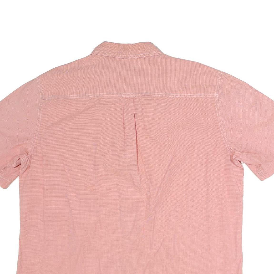 CHAPS Mens Pink Cotton Short Sleeve Shirt XL Button Down Pocket Casual