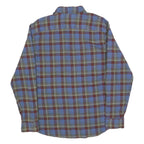 WRANGLER Mens Blue & Maroon Checked Shirt M Cotton Blend Casual Classic Buttoned
