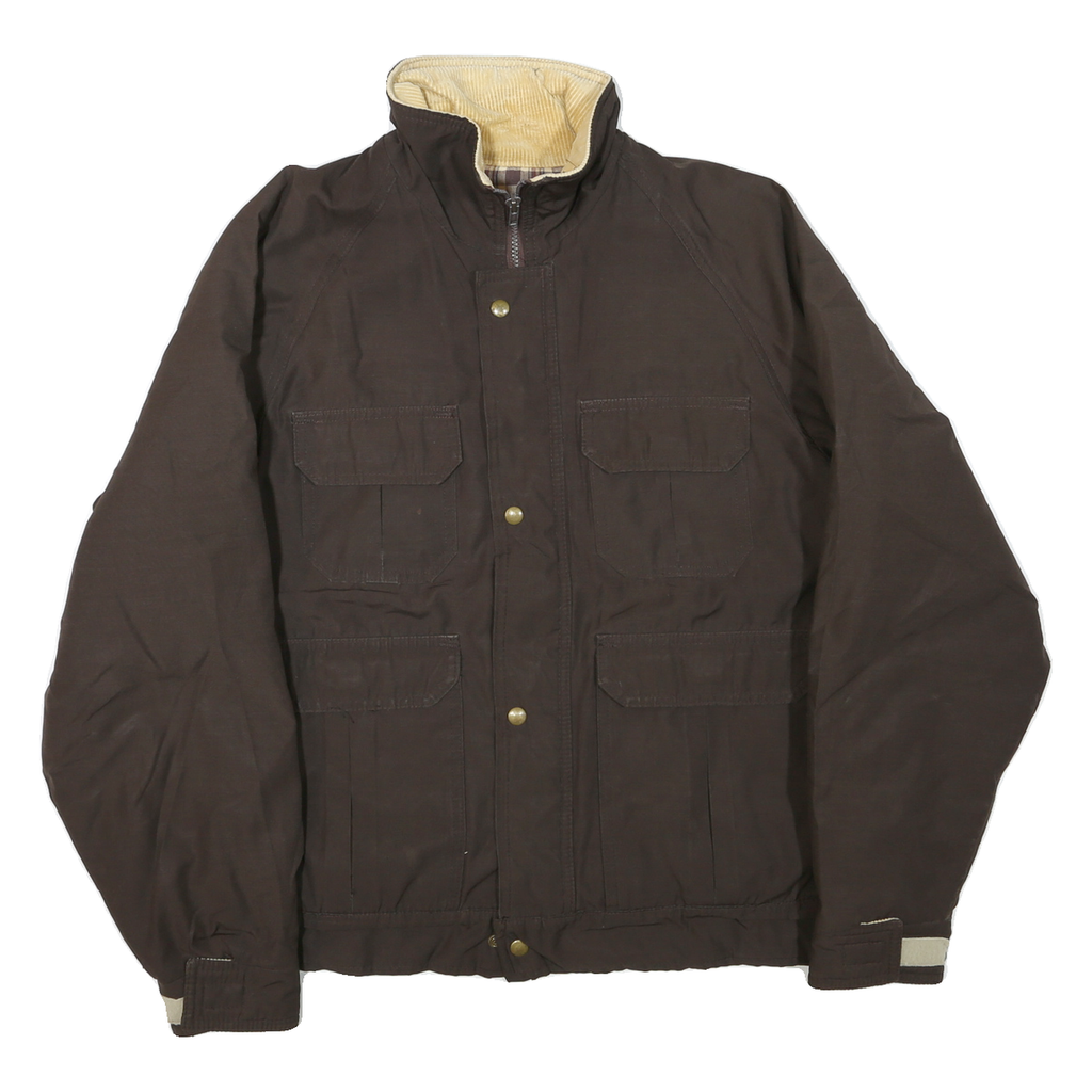 WOOLRICH Mens Brown Polyester Blend Zip Jacket XL Casual Outdoor Classic