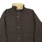 WOOLRICH Mens Brown Polyester Blend Zip Jacket XL Casual Outdoor Classic