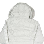 COLUMBIA Womens White Puffer Jacket L Polyester Blend Hooded Zip Outdoor
