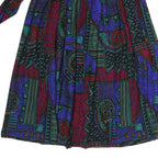 TUMBLEWEEDS Womens Black & Red Abstract Print Midi Cotton Blend Swing Skirt M