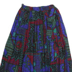 TUMBLEWEEDS Womens Black & Red Abstract Print Midi Cotton Blend Swing Skirt M
