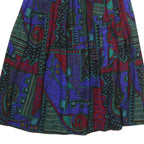 TUMBLEWEEDS Womens Black & Red Abstract Print Midi Cotton Blend Swing Skirt M