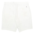 TOMMY HILFIGER Mens White Casual Shorts M W32 Cotton Blend Classic Fit