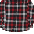 RED HEAD Mens Red & Black Check Cotton Blend Shirt L Long Sleeve Casual
