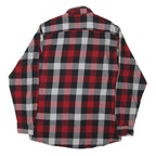 RED HEAD Mens Red & Black Check Cotton Blend Shirt L Long Sleeve Casual