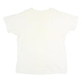 Mens White Plain XL Short Sleeve V-Neck Cotton Blend T-Shirt Casual Basic