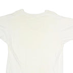 Mens White Plain XL Short Sleeve V-Neck Cotton Blend T-Shirt Casual Basic