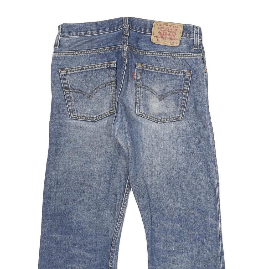 LEVI'S 507 04 Mens Jeans Blue Loose Straight Denim Medium W29 L26 Zip
