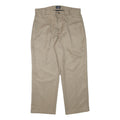 DOCKERS Mens Cotton Blend Beige Relaxed Straight Trousers W34 L28 Casual Work