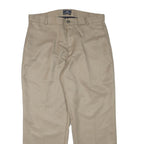 DOCKERS Mens Cotton Blend Beige Relaxed Straight Trousers W34 L28 Casual Work