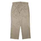 DOCKERS Mens Cotton Blend Beige Relaxed Straight Trousers W34 L28 Casual Work