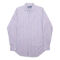 POLO RALPH LAUREN Mens Purple & White Stripe Shirt S Button Cotton Classic Fit