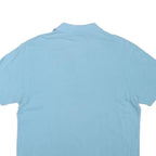 LACOSTE Mens Blue Short Sleeve Plain M Cotton Blend Polo Shirt Classic Casual