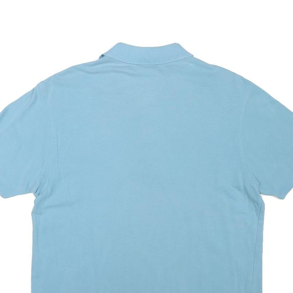 LACOSTE Mens Blue Short Sleeve Plain M Cotton Blend Polo Shirt Classic Casual