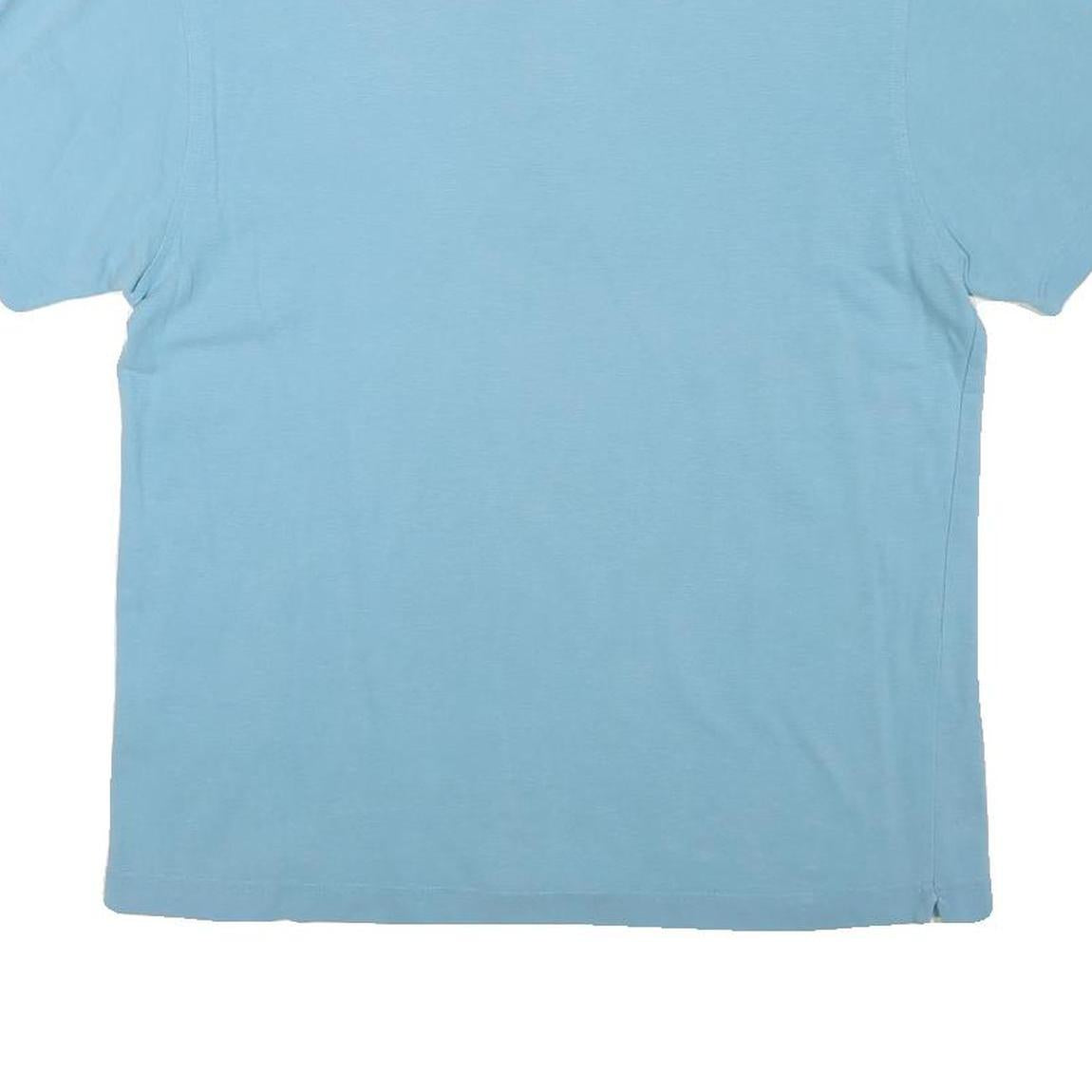 LACOSTE Mens Blue Short Sleeve Plain M Cotton Blend Polo Shirt Classic Casual