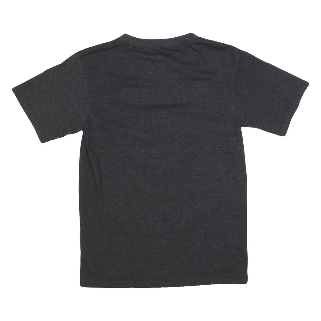 CRAZY APPAREL Mens Black Alaska Graphic T-Shirt S Short Sleeve Crew Neck Cotton