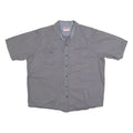 WRANGLER Mens Grey Shirt Cotton Blend XL Casual Button Front Short Sleeve