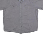 WRANGLER Mens Grey Shirt Cotton Blend XL Casual Button Front Short Sleeve
