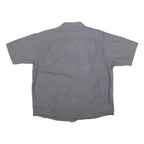 WRANGLER Mens Grey Shirt Cotton Blend XL Casual Button Front Short Sleeve