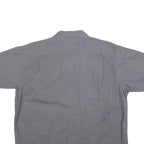 WRANGLER Mens Grey Shirt Cotton Blend XL Casual Button Front Short Sleeve