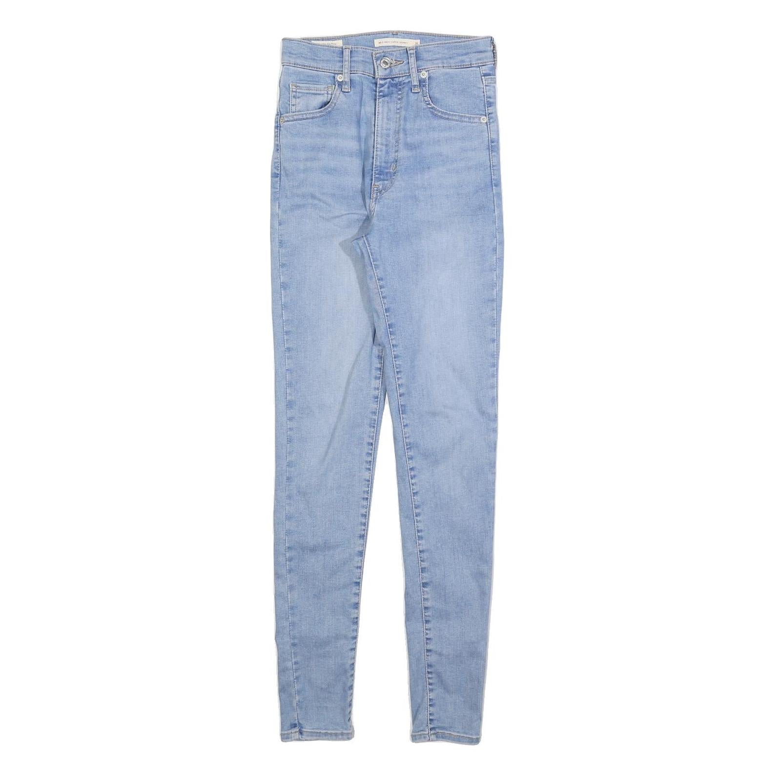 LEVI'S Womens Jeans Blue Slim Skinny Denim Light W26 L30 Classic Zip Closing