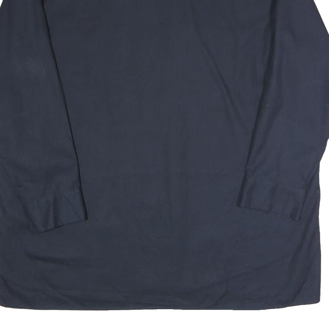 DICKIES Mens Navy Blue Work Shirt 2XL Polyester Blend Long Sleeve Button