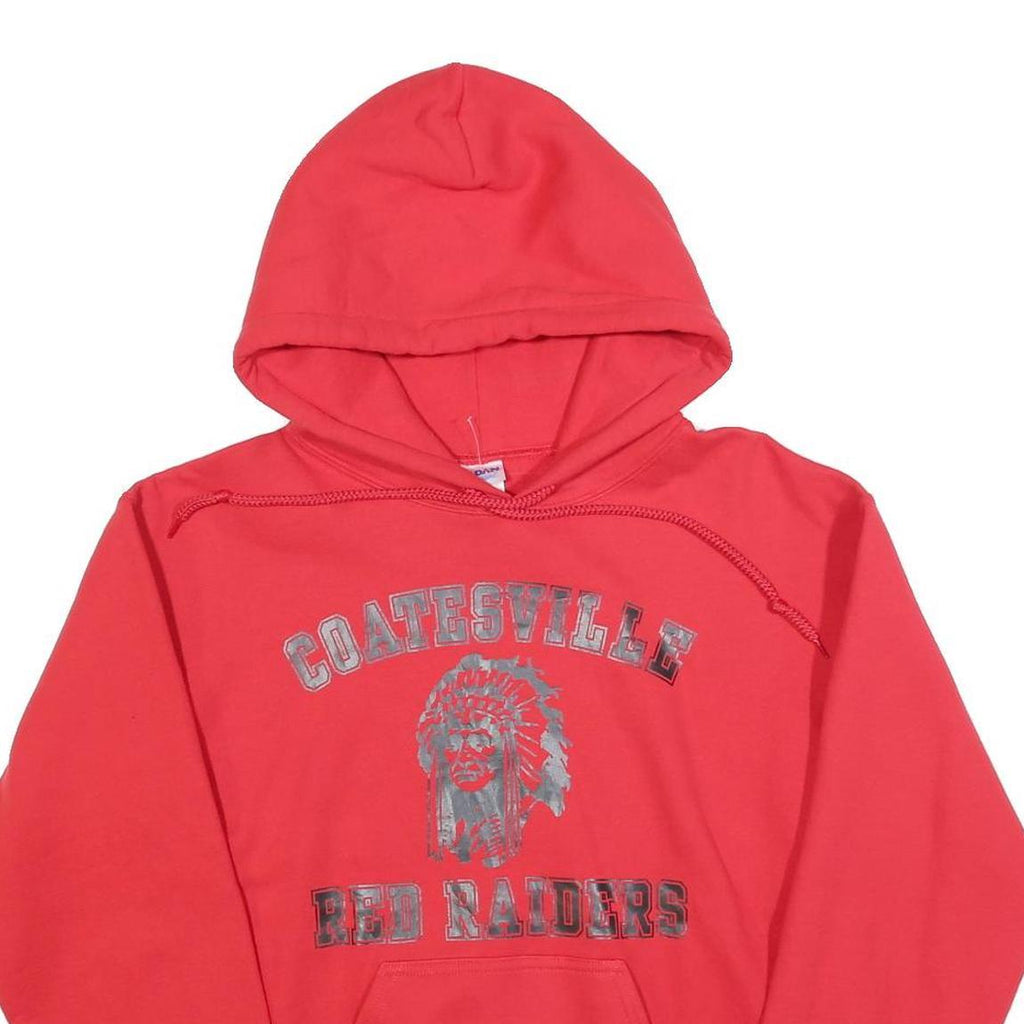 GILDAN Mens Red Coatesville Red Raiders Pullover Hoodie S Printed Graphic