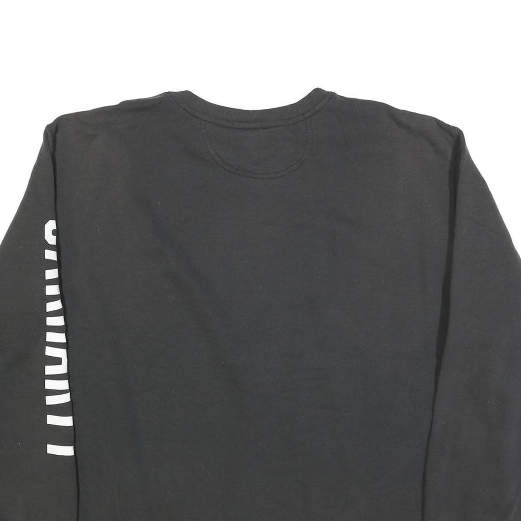 CARHARTT Mens Black 2XL Crew Neck Sweatshirt Cotton Blend Pullover Logo Sleeve