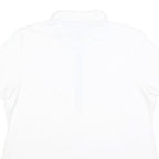 TOMMY HILFIGER Womens White Short Sleeve Plain Polo Shirt L Classic Fit