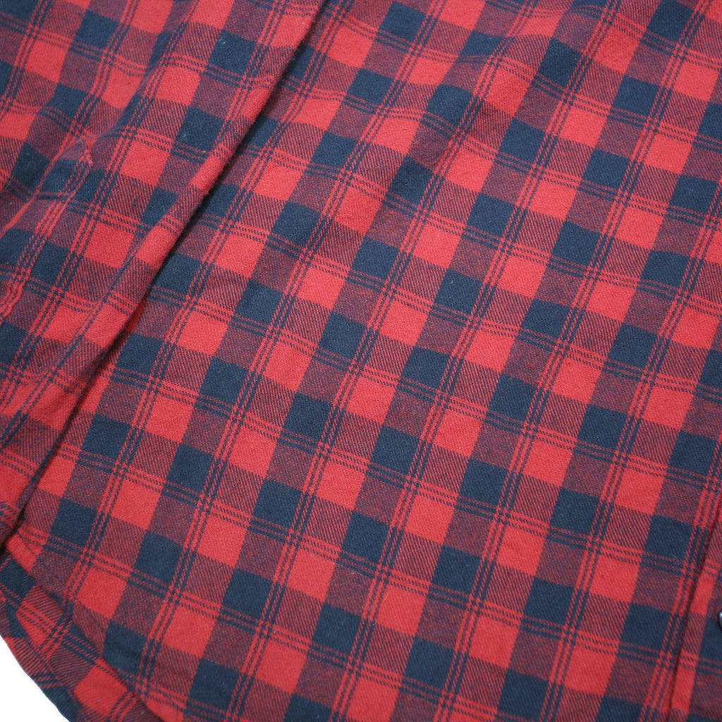 LEVI'S Mens Red & Black Check Shirt XL Cotton Blend Casual Long Sleeve Button