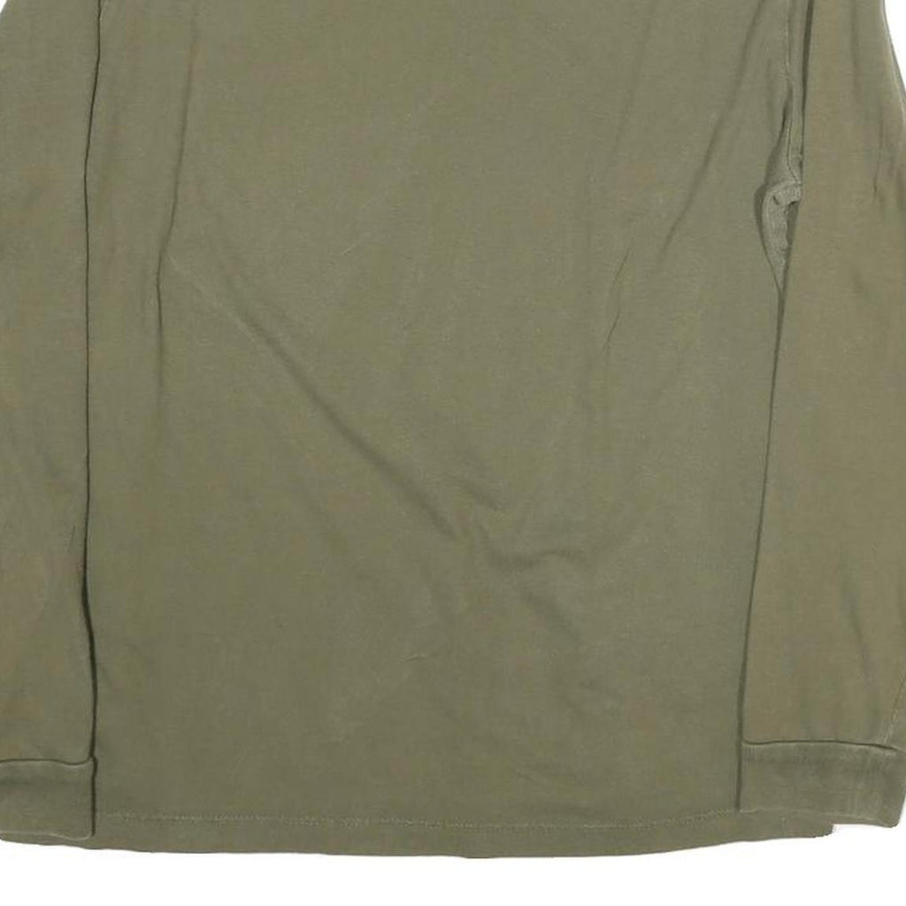 LEVI'S Mens Green Graphic Long Sleeve Crew Neck T-Shirt S Cotton Blend Casual