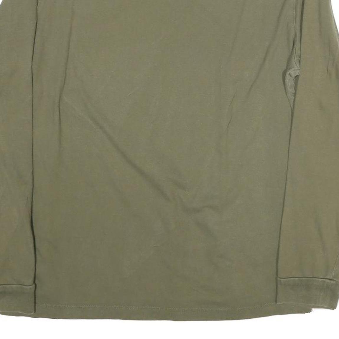 LEVI'S Mens Green Graphic Long Sleeve Crew Neck T-Shirt S Cotton Blend Casual